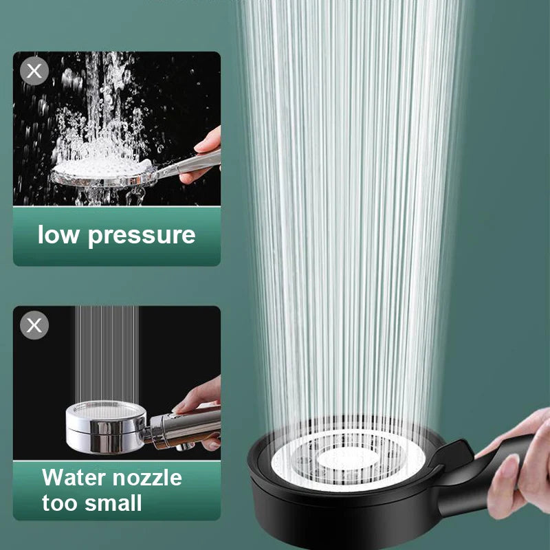 Black Silver Shower Head High Pressure 5 Modes Water Saving Nozzle Powerful Pressurized Spa Handheld Showers Bathroom accessorie