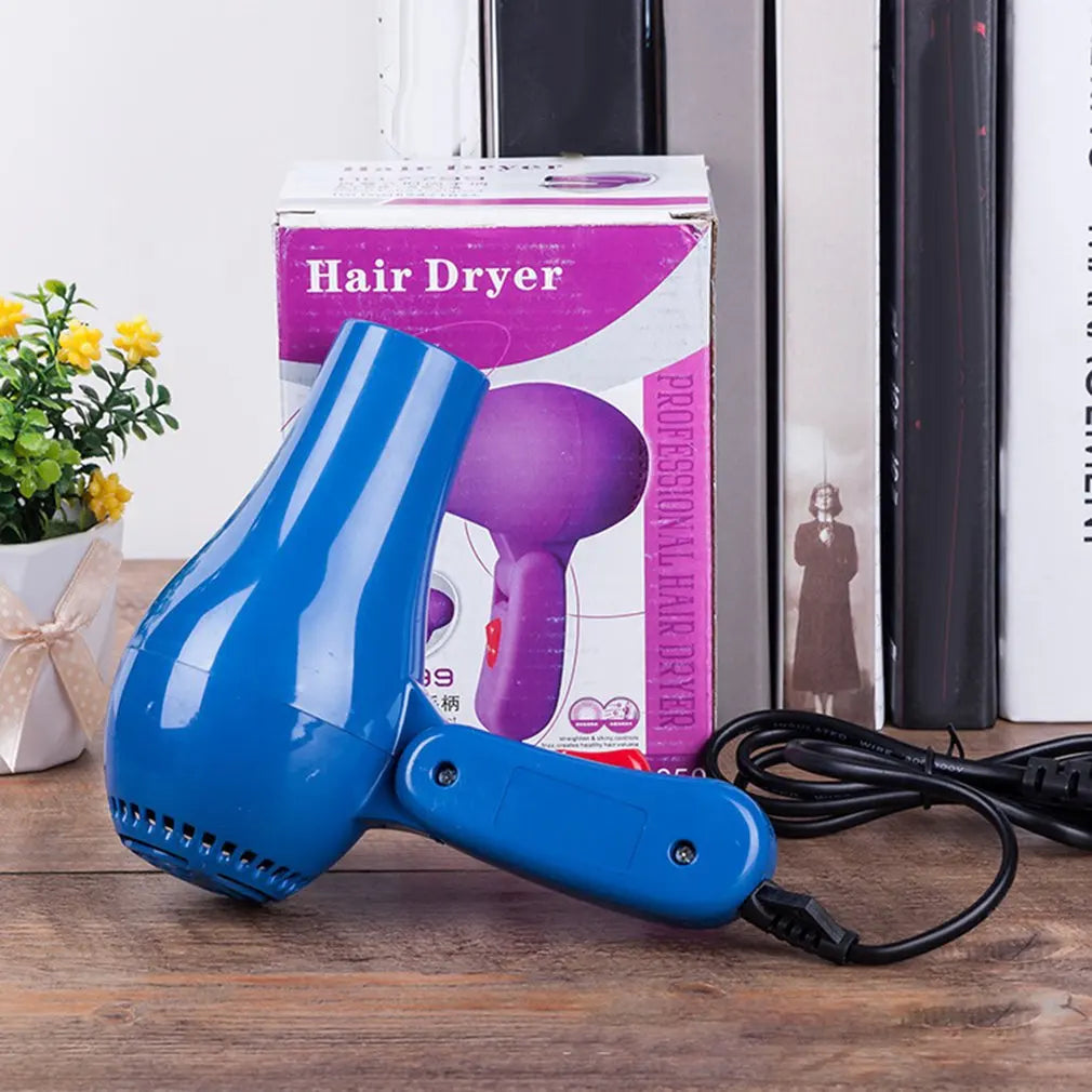 Mini Professional Hair Dryer Collecting Nozzle 220V Foldable Travel Household Electric Hair Blower Retractable Power Cord