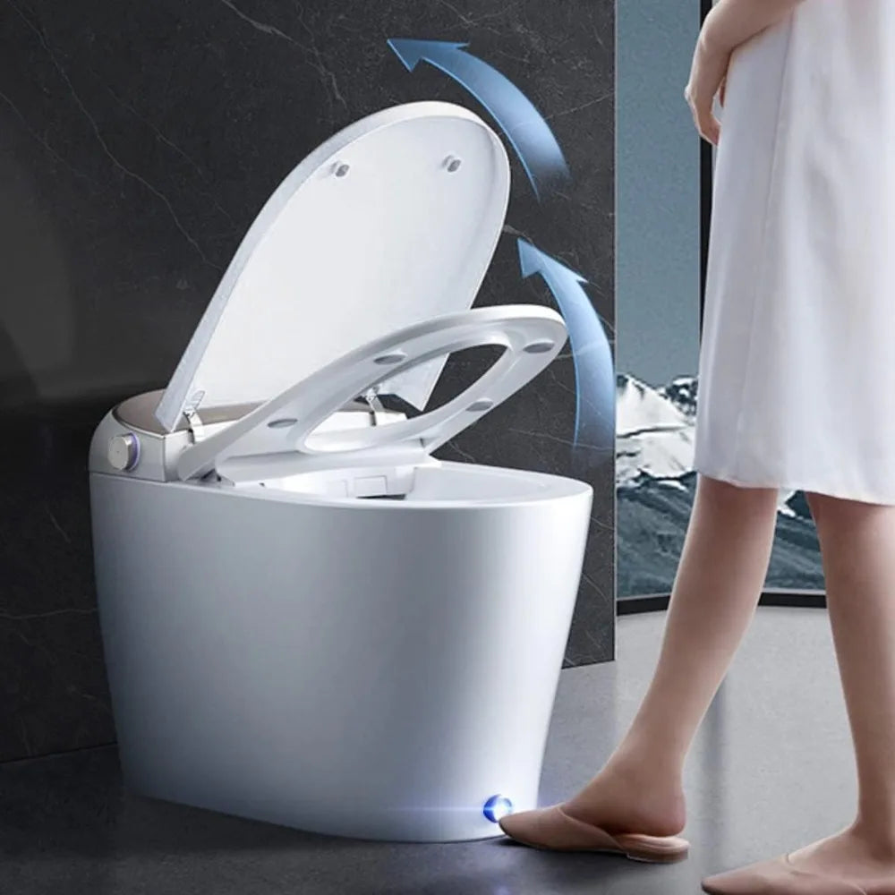 Smart Toilet, Built in Tank Bidet Toilet,Heated Seat,,Blackout Can Flush, Night LightLED Display, Automatic Intelligent Toilets